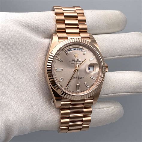 rolex day date 40 sundust|rolex day date diamond.